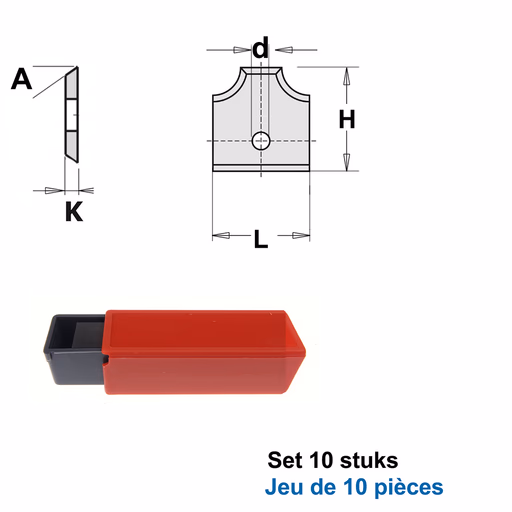 HWM wisselmessen (per 10 st.) L=16mm H=17,5mm R=3mm d=4mm · S790.161.18.R3