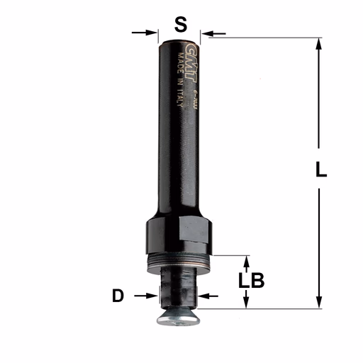 Spindel zonder kogellager S=1/2" L=61mm LB=11mm