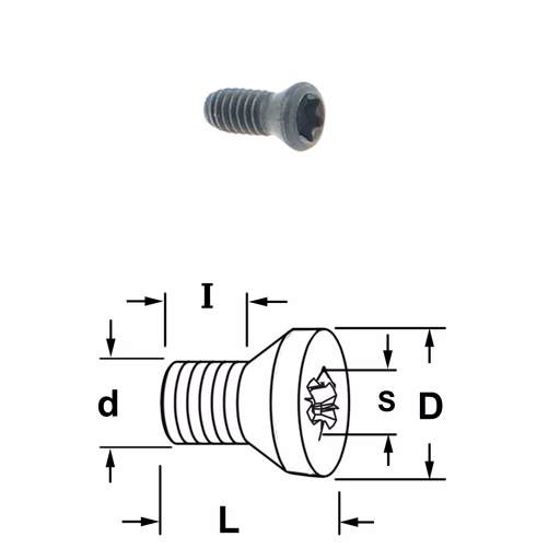 Coniche torx bout D=3,7mm L=6mm I=4,5mm