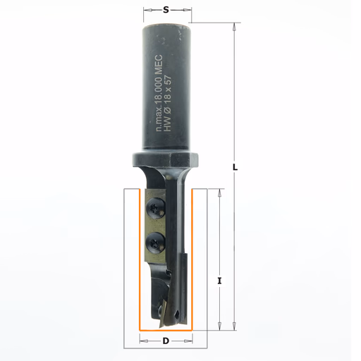Rechte bovenfrees met WPL-mes, HWM D=18mm S=20mm L=120mm I=57mm · 653.685.11