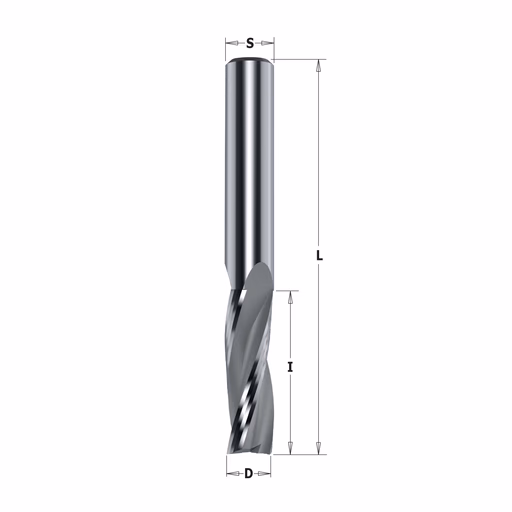 Positieve spiraalfrees, HWM D=8mm S=8mm L=80mm I=32mm · 193.081.11