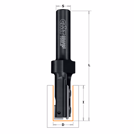Rechte groeffrees, HWM D=16mm S=8mm L=81mm I=28,3mm