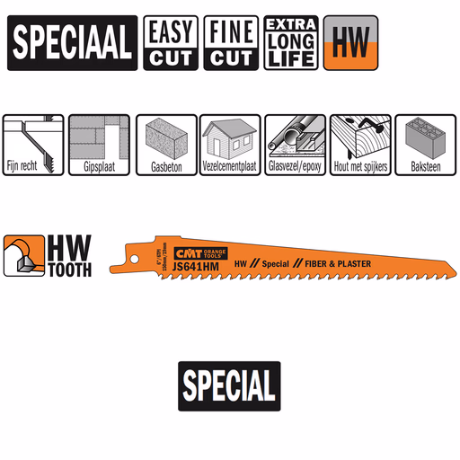 Reciprozaagblad HM 150mm x 19 X 1,25 x 6TPI