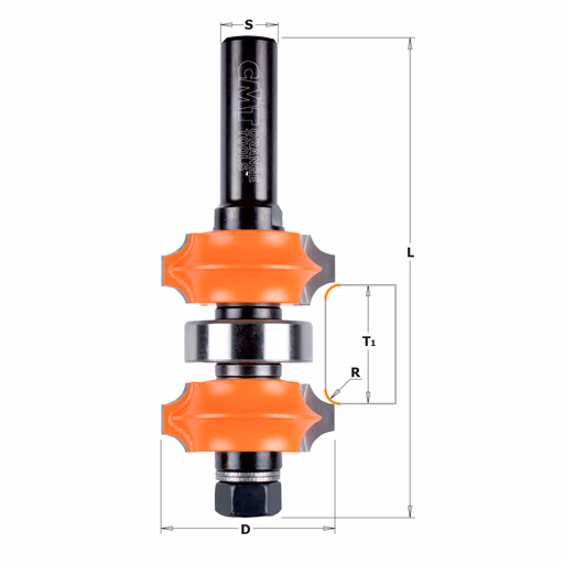 Verstelbare afrondfreesset, HW D=42,8mm