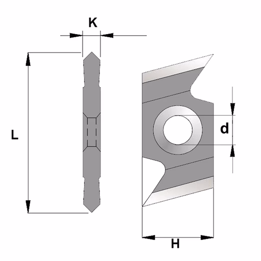 Dubbele groeftand K=4mm · 790.910.A1