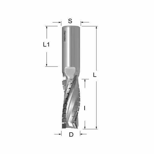 Diamantfrees negatieve PCD Z3+1 Turbo D=20mm L=107mm I=50mm (28+1 PCD)
