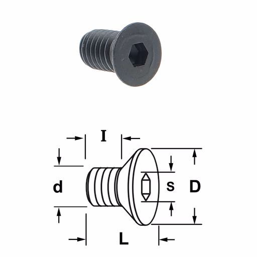 Conische D=9mm S=3mm L=10mm I=8mm