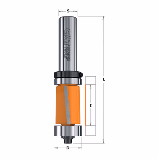 Uitloopfrees met kogellager, HW D=19mm L=109mm I=50,8mm · 806.690.11B