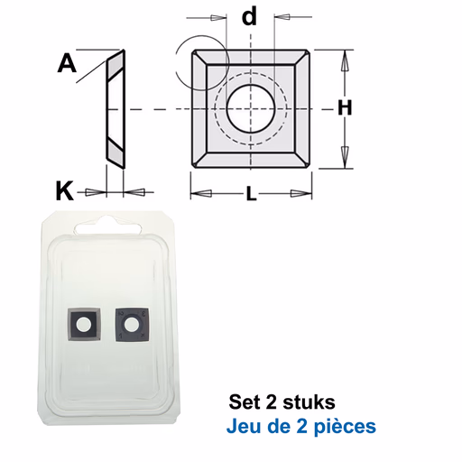 Speciale messen (per 2 st.) L=14mm K=2mm