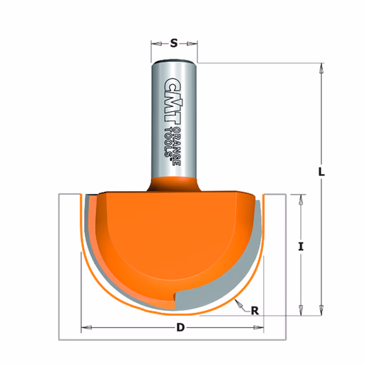 Bolle radiusfrees, HW D=50,8mm L=70mm I=31,75mm R=25,4mm · 814.990.11