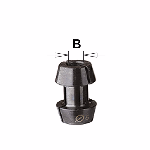Spantang voor freesdragermandrijn B=6,35mm