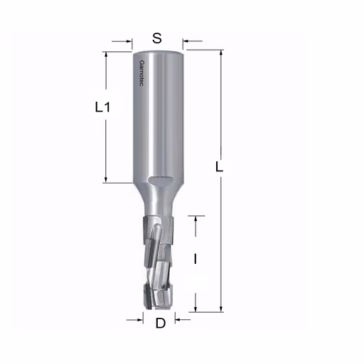 Diamantfrees PCD Z2+2 Nesting D=12mm L=98mm I=35mm (8 PCD+1 HM)