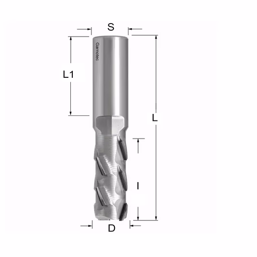 Diamantfrees PCD Z2+2 Nesting PRO D=20mm S=20mm L=105mm I=43mm