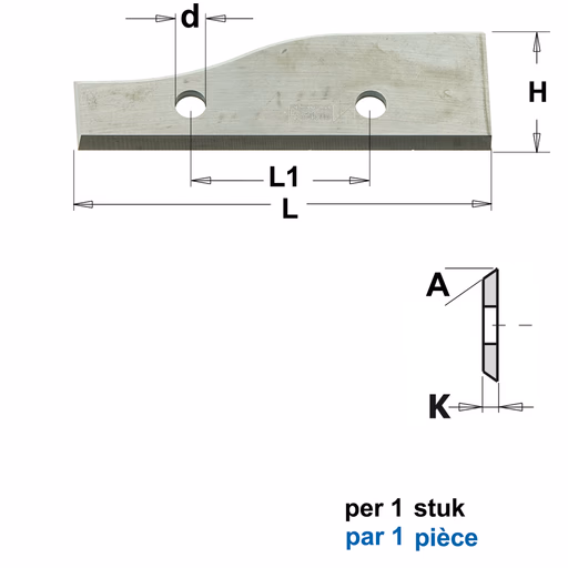 HWM Profielmes voor bossingfrees art. 05105 L=60mm L1=26mm · 790.647.201