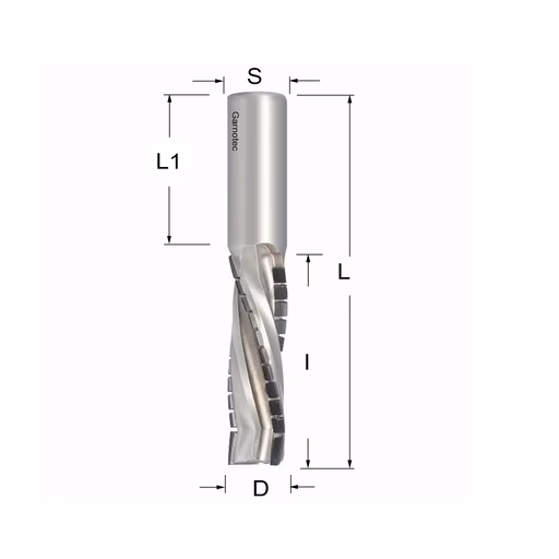 Diamantfrees negatieve PCD Z3+1 Turbo D=20mm L=124mm I=65mm (38+1 PCD) · 143.506.61