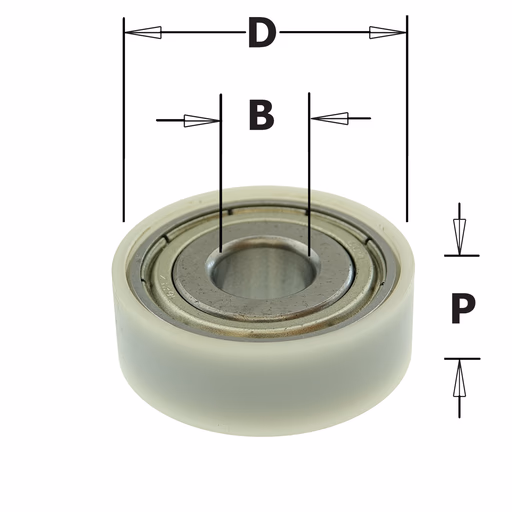 Standaard kogellager D=38,1mm B=12,7mm P=13,3mm