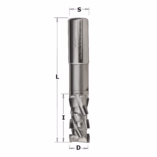 Diamant PCD, slotkastenfrees D=16mm S=16mm L=120mm I=75mm