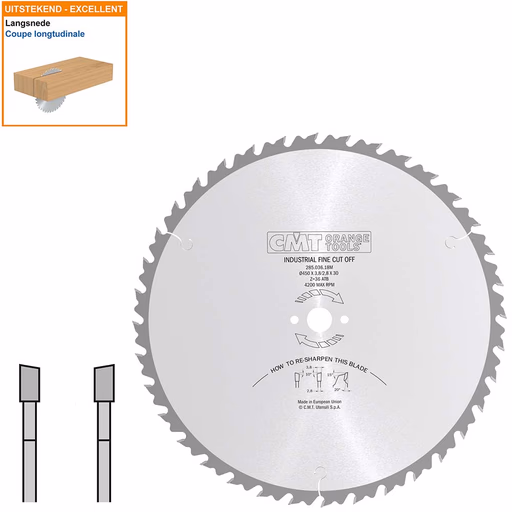 Schulpzaag met hardmetalen tanden voor hout D=450mm K=3,8mm P=2,8mm Z36