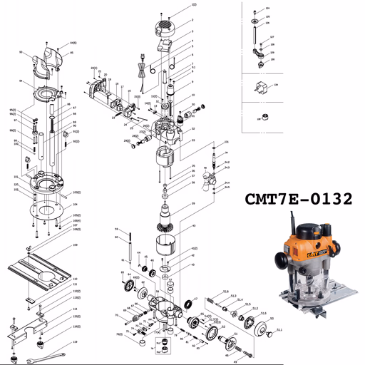 onderdeel CMT7E · CMT7E-132