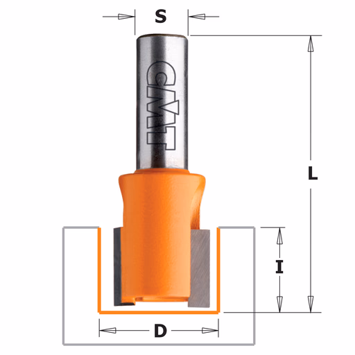 Sponning- en kantenfrees met schuine snijkoppen, HW D=23mm S=8mm L=38mm I=11mm