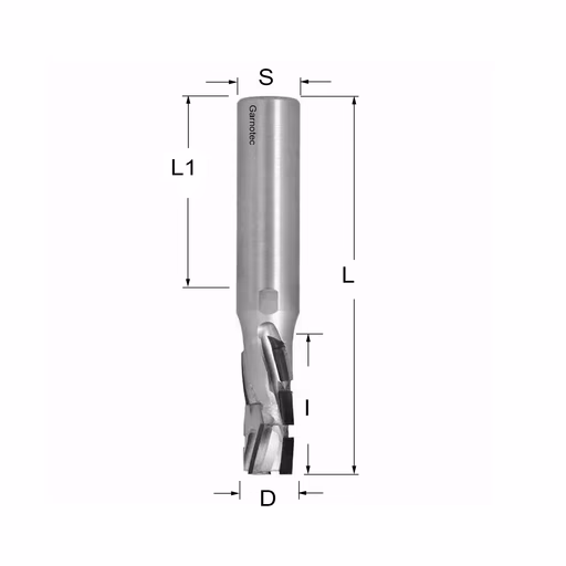 Diamantfrees negatieve PCD Z3+1 Nesting D=10mm L=70mm I=22mm (8+1 PCD)