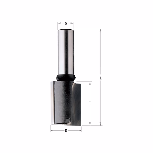 Rechte groeffrees, HWM D=8mm S=10mm L=65mm I=20mm
