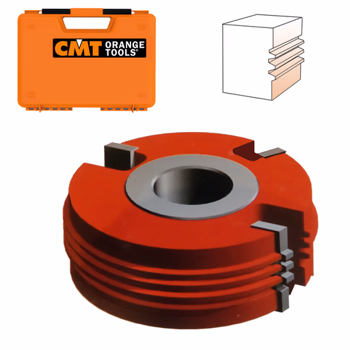Korte driehoekverlijmfrees in HW D=140mm B=50mm Hd=5mm Z3 · TE503.04.50.Z3