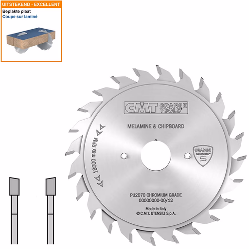 Geluidsarme tweedelige voorritszaag D=125mm B=20mm Z24