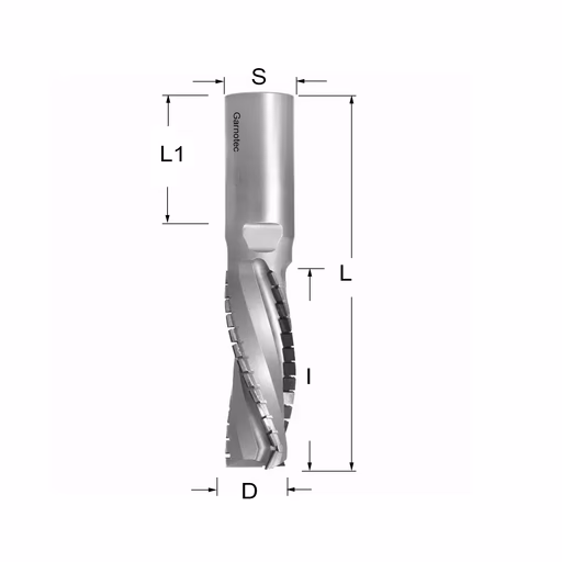 Diamantfrees negatieve PCD Z3+1 Turbo D=25mm L=131mm I=65mm (38+1 PCD)