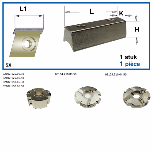 Spanblok links L=56,5mm K=11mm · 695.029.SX