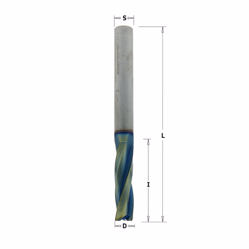 Positieve spiraalfrees, HWM + coating D=8mm S=8mm L=70mm I=22mm · 193.080.41