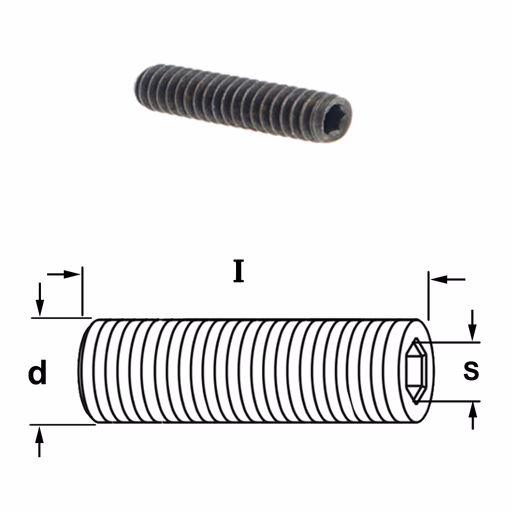 STEI Schroef M2X4 DIN-916 (706.064.11) S=1mm I=4mm
