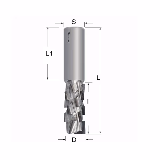 Diamantfrees negatieve PCD Z3+3 Nesting FAST D=16mm L=95mm I=35mm Z2+2 (17+1 PCD)