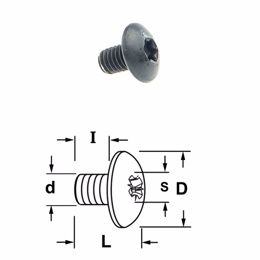 Torx bout D=8,8mm S=T15 L=5,7mm I=3,5mm