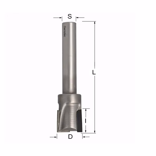 Diamantfrees met negatieve en positieve snij-plakket PCD Z2 D=14mm