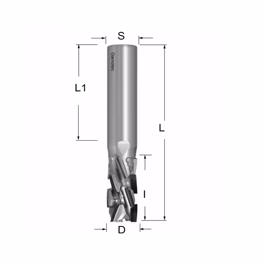 Diamantfrees negatieve PCD Z3+3 Nesting FAST D=12mm L=70mm I=24mm Z2+2 (11+1 PCD)