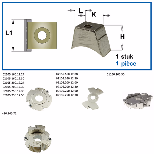 Spanblok L=9mm L1=12mm K=11mm
