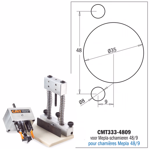 Scharnierboor systeemset · CMT333-4809SET