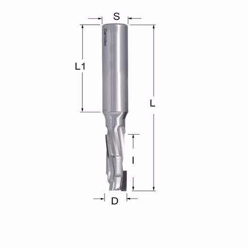 Diamantfrees PCD Z1+1 D=10mm L=69mm I=21mm (3 PCD+1 HM)