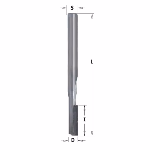 Diamant frees met een rechte snij-plakket D=6mm S=6mm I=15mm