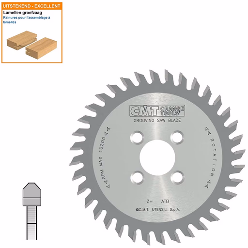 V-groefzaag met hardmetalen tanden in punt geslepen D=150mm K=5mm Z36 · 240.150.050M P-V