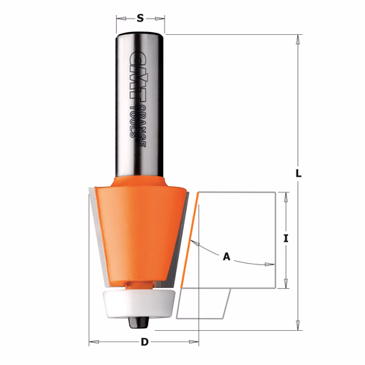 Hoekafschuinfrees met kogellager, HW D=31,7mm L=72mm I=22,2mm · 966.501.11