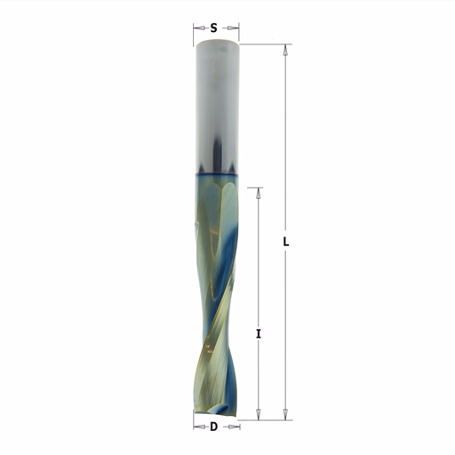 Positieve spiraalfrees, HWM + coating D=8mm S=8mm L=80mm I=32mm · 191.081.41
