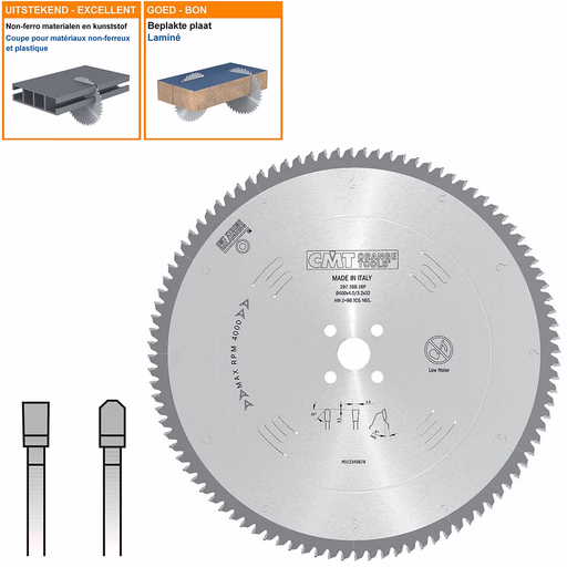 Cirkelzaag voor non-ferro metalen en harde materialen D=400mm K=4mm P=3,2mm Z96