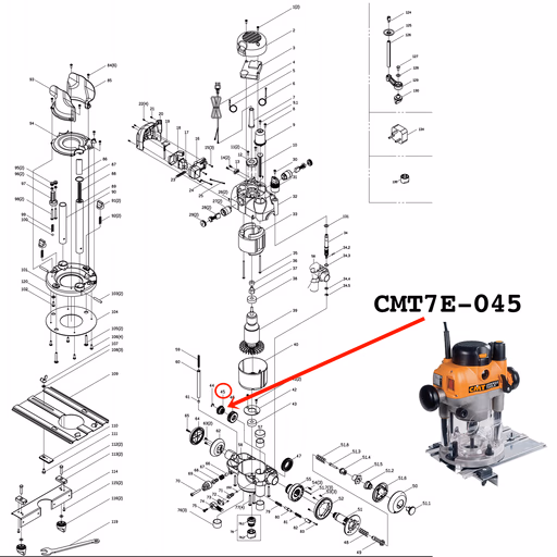 Koppel tandwiel · CMT7E-045