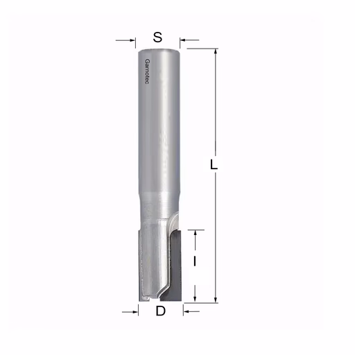 Diamantfrees met negatieve en positieve snij-plakket PCD Z2+1 D=12mm S=12mm L=66mm I=20mm