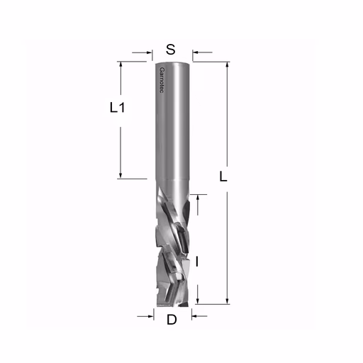 Diamantfrees negatieve PCD Z3+1 Nesting D=12mm L=85mm I=35mm (11+1 PCD)