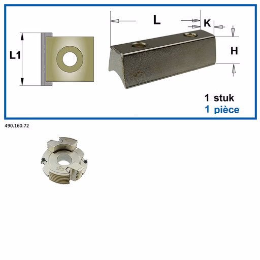 Spanblok L=68mm L1=70mm K=11mm