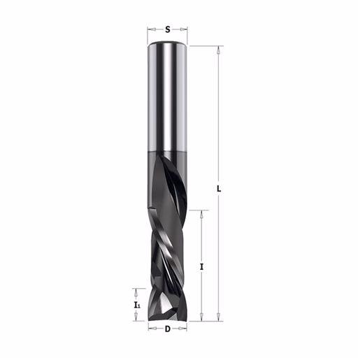 Positieve & negatieve spiraalfrees, HWM met coating D=10mm S=10mm L=80mm I=25mm · 190.100.41.Z2