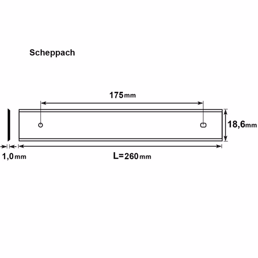 Schaafmes Brück (HS) L=260mm · 795.260.18SC